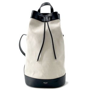 Jimmy Choo EVAN Backpack Canvas Leather 222EVAN JIMMY CHOO